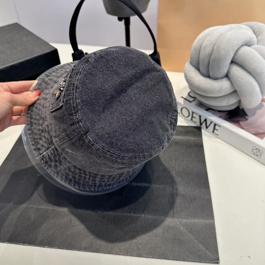 P70 Croxin spring and summer new denim fisherman hat, retro old street style, washed and torn edges, perfect for taking photos👑